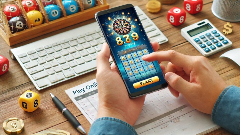 pemain togel online sedang membuka aplikasi